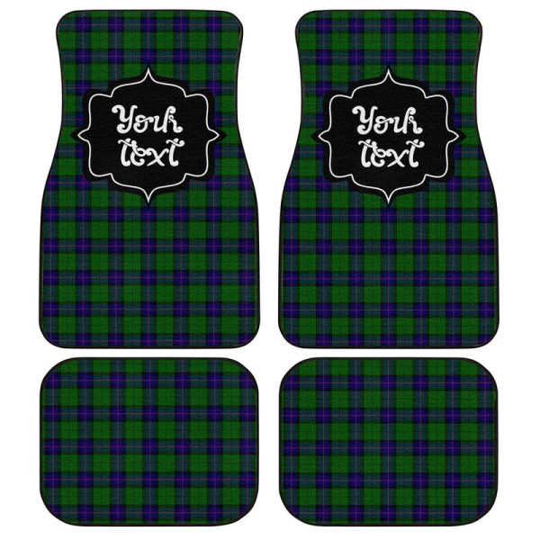 Personalized Armstrong Tartan Car Floor Mats Custom Name Car Accessories