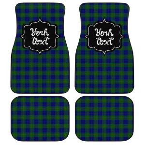 Personalized Barclay Tartan Car Floor Mats Custom Name Car Accessories