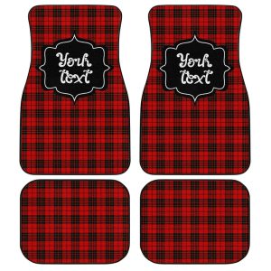 Personalized Brodie Tartan Car Floor Mats Custom Name Car Accessories