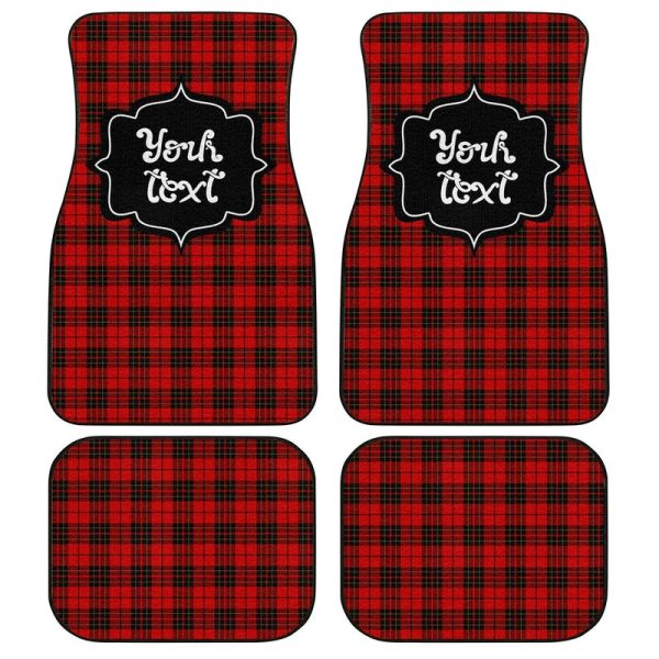 Personalized Brodie Tartan Car Floor Mats Custom Name Car Accessories