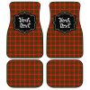 Personalized Bruce Tartan Car Floor Mats Custom Name Car Accessories