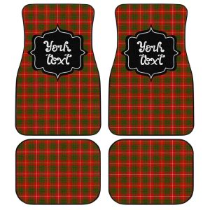 Personalized Bruce Tartan Car Floor Mats Custom Name Car Accessories