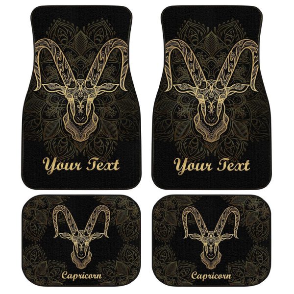 Personalized Capricorn Car Floor Mats Custom Name Zodiac Car Accessories