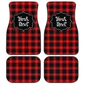 Personalized Cunningham Tartan Car Floor Mats Custom Name Car Accessories