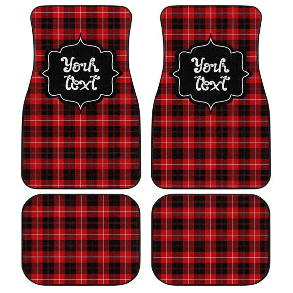 Personalized Cunningham Tartan Car Floor Mats Custom Name Car Accessories