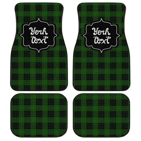 Personalized Gunn Tartan Car Floor Mats Custom Name Car Accessories