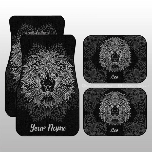 Personalized Leo Car Floor Mats Customize Name Zodiac Car Accessories