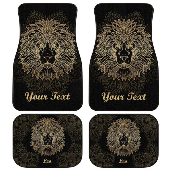 Personalized Leo Car Floor Mats Customize Name Zodiac Car Accessories