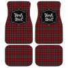 Personalized Oliver Tartan Car Floor Mats Custom Name Car Accessories