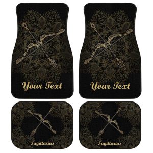 Personalized Sagittarius Car Floor Mats Custom Zodiac Sign Sagittarius Car Accessories