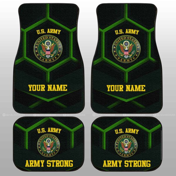 Personalized U.S Army Car Floor Mats Customized Name US Military Car Accessories