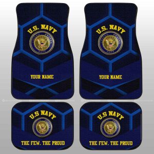 Personalized U.S. Navy Military Car Floor Mats Custom Name Car Accessories