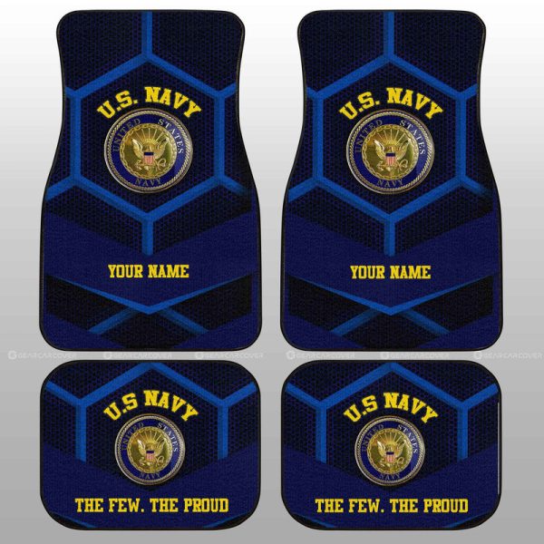 Personalized U.S. Navy Military Car Floor Mats Custom Name Car Accessories