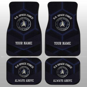 Personalized U.S. Space Force Military Car Floor Mats Custom Name Car Accessories