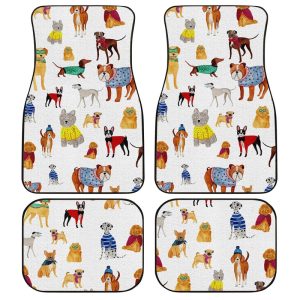 Pet Dogs Car Floor Mats Custom Pattern Dog Car Accessories