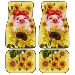 Pig Sunflower Custom Car Floor Mats