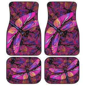 Pink Dragonfly Car Floor Mats Custom Auto Car Accessories