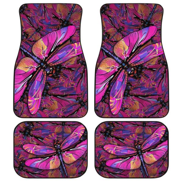 Pink Dragonfly Car Floor Mats Custom Auto Car Accessories