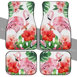 Pink Flamingo Car Floor Mats Custom Cool Car Interior Accessories