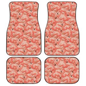 Pink Flamingo Car Floor Mats Custom Flamingo Car Accessories Gift Idea