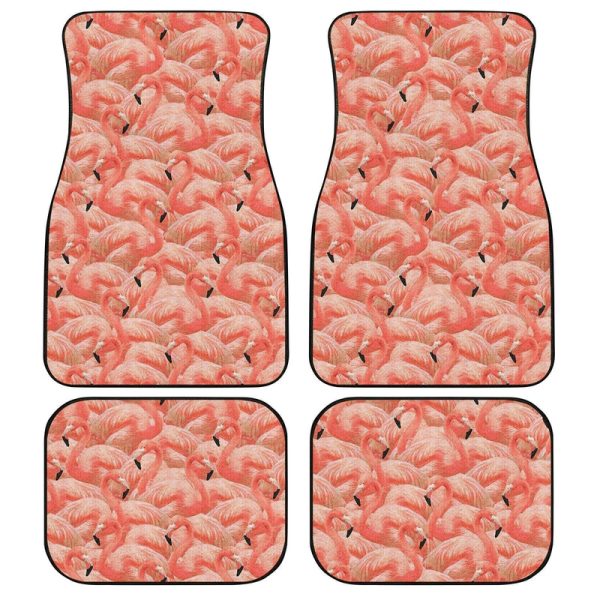 Pink Flamingo Car Floor Mats Custom Flamingo Car Accessories Gift Idea