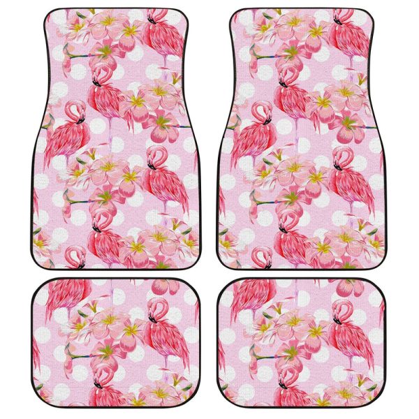 Pink Flamingo Car Floor Mats Custom Flower Car Accessories