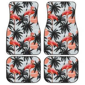 Pink Flamingo Car Floor Mats Custom Hawaiian Car Accessories