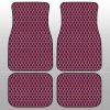 Pink Pattern Car Floor Mats Custom Honeycomb Background Car Accessories