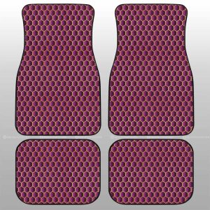 Pink Pattern Car Floor Mats Custom Honeycomb Background Car Accessories