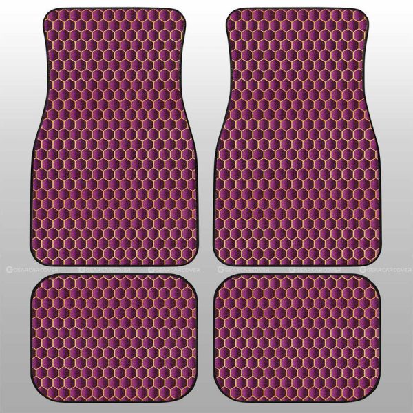 Pink Pattern Car Floor Mats Custom Honeycomb Background Car Accessories