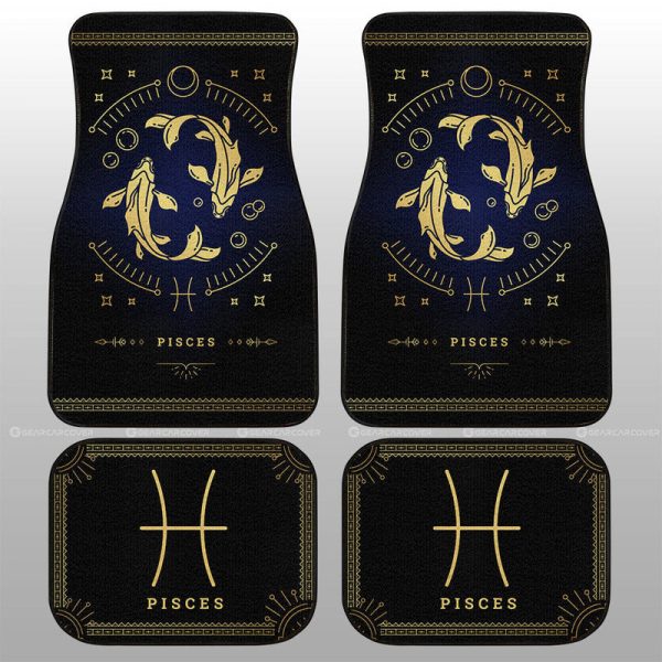 Pisces Car Floor Mats Custom Zodiac Car Accessories