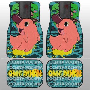 Pochita Car Floor Mats Custom Chainsaw Man Anime Car Accessories