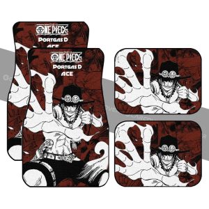 Portgas D. Ace Car Floor Mats Custom Anime Mix Manga One Piece Car Interior Accessories