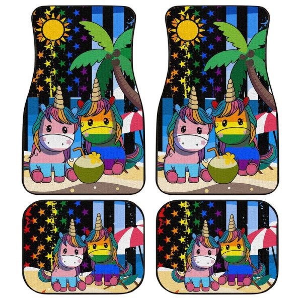 Pride LGBT Car Floor Mats Custom American Flag Unicorn Summer Car Accessories LGBT