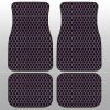 Purple Pattern Car Floor Mats Custom Honeycomb Background Car Accessories