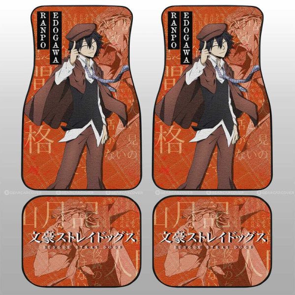 Ranpo Edogawa Car Floor Mats Custom Bungou Stray Dogs Anime Car Accessories