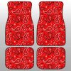 Red Paisley Pattern Car Floor Mats Custom Car Accessories