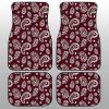 Red Paisley Pattern Car Floor Mats Custom Car Accessories