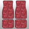 Red Paisley Pattern Car Floor Mats Custom Car Accessories