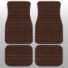 Red Pattern Car Floor Mats Custom Honeycomb Background Car Accessories