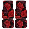 Red Rose Car Floor Mats Custom Floral Car Interior Accessories