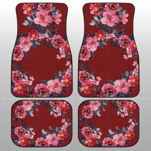 Red Rose Car Floor Mats Custom Personalized Name Car Accessories