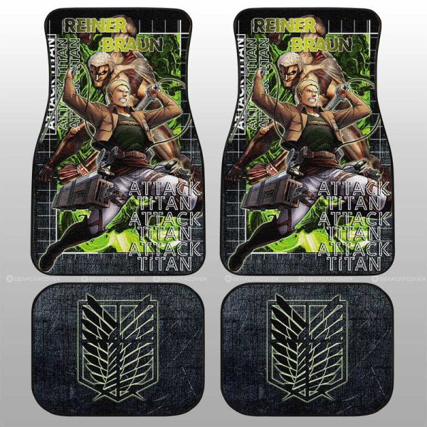 Reiner Braun Car Floor Mats Custom Attack On Titan Car Accessories