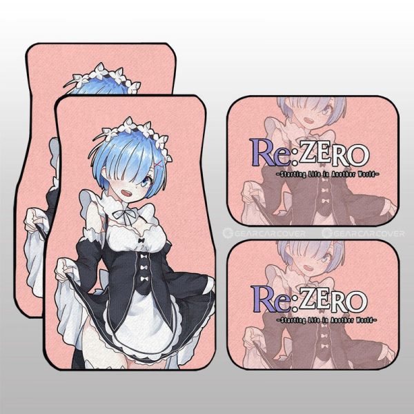 Rem Car Floor Mats Custom Main Re:Zero Anime Car Accessories