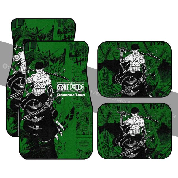 Roronoa Zoro Car Floor Mats Custom Anime Mix Manga One Piece Car Interior Accessories