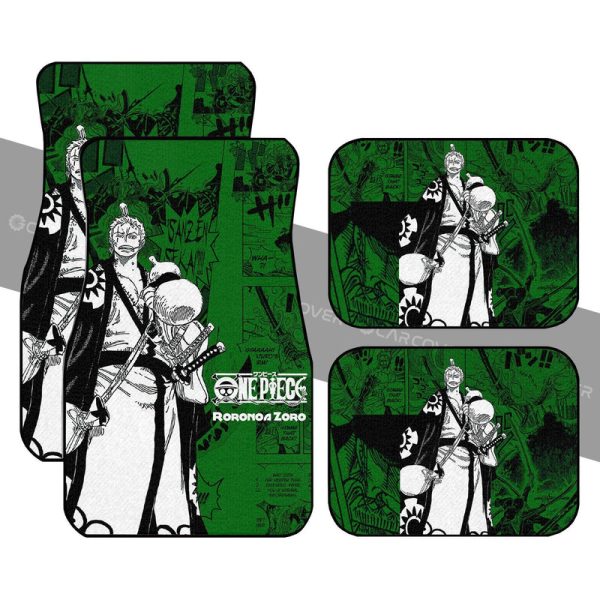 Roronoa Zoro Car Floor Mats Custom Anime Mix Manga Wano One Piece Car Accessories