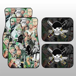 Roronoa Zoro Funny Car Floor Mats Custom Anime Car Accessories For One Piece Fans