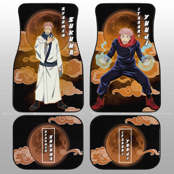 Ryoumen Sukuna And Yuuji Itadori Car Floor Mats Custom Car Interior Accessories