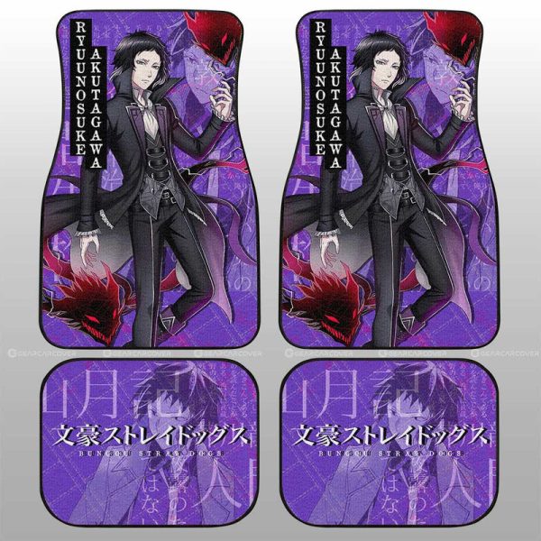 Ryuunosuke Akutagawa Car Floor Mats Custom Bungou Stray Dogs Anime Car Accessories