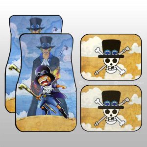 Sabo Car Floor Mats Custom One Piece Map Anime Car Accessories